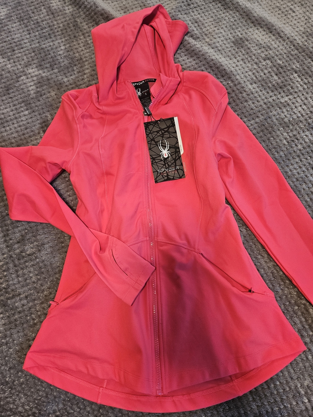 Spyder Hot Pink Full‑Zip Hooded Jacket